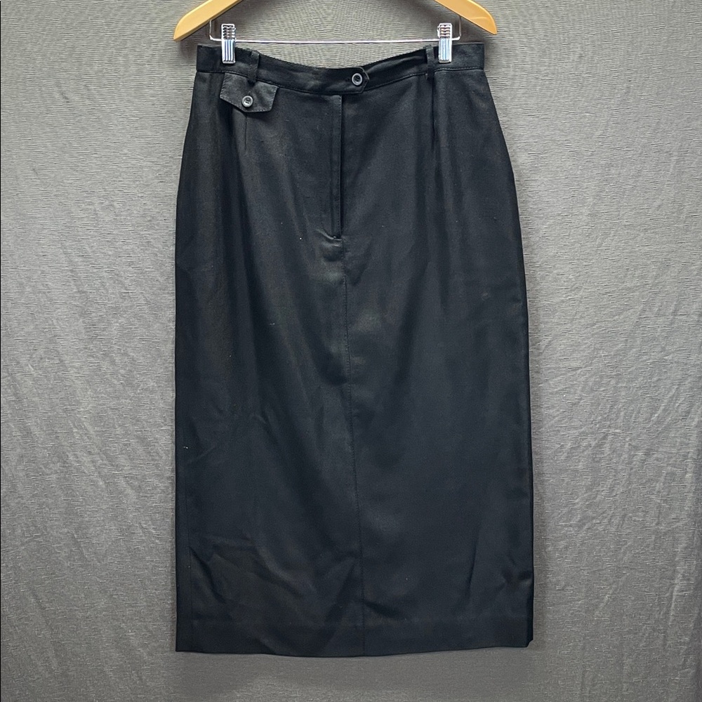 Doncaster Elegant 100% Silk, Charcoal Pencil maxi Skirt